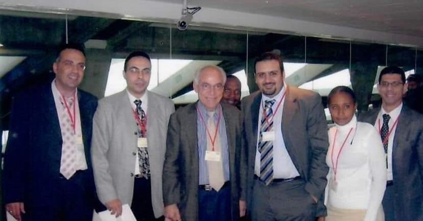 A newspaper clipping from 2005 announcing the first meeting of the World Academy of Young Scientists Arab chapter.