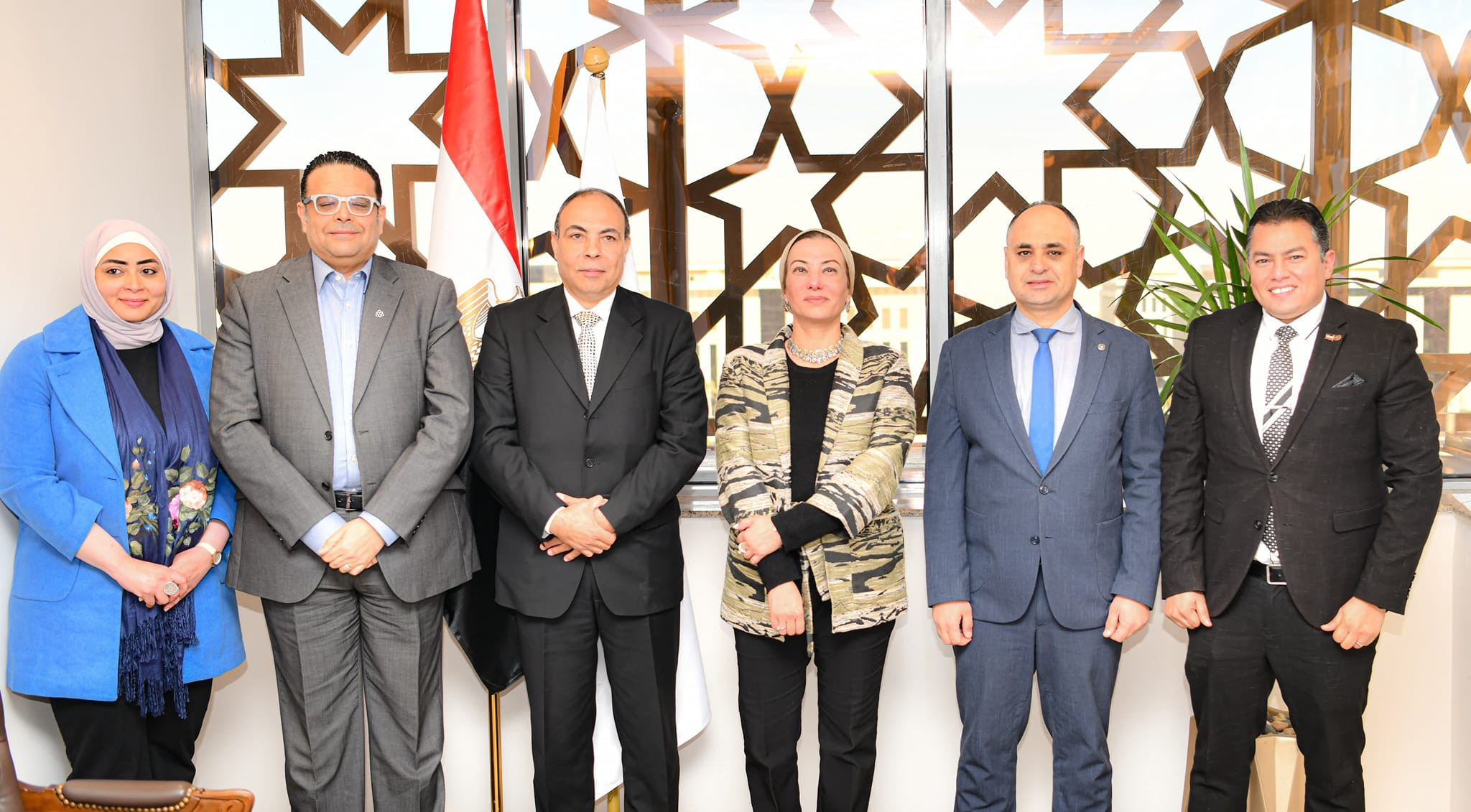 Dr. Yasmine Fouad, Minister of Environment, witnessing the signing of a protocol with AFYS.